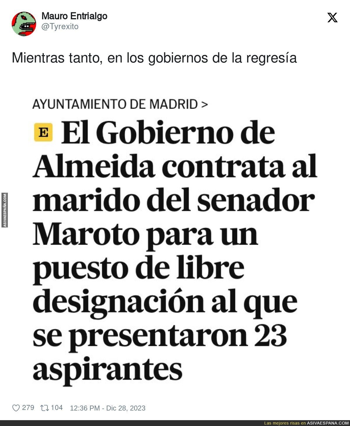 Todo funciona así en Madrid