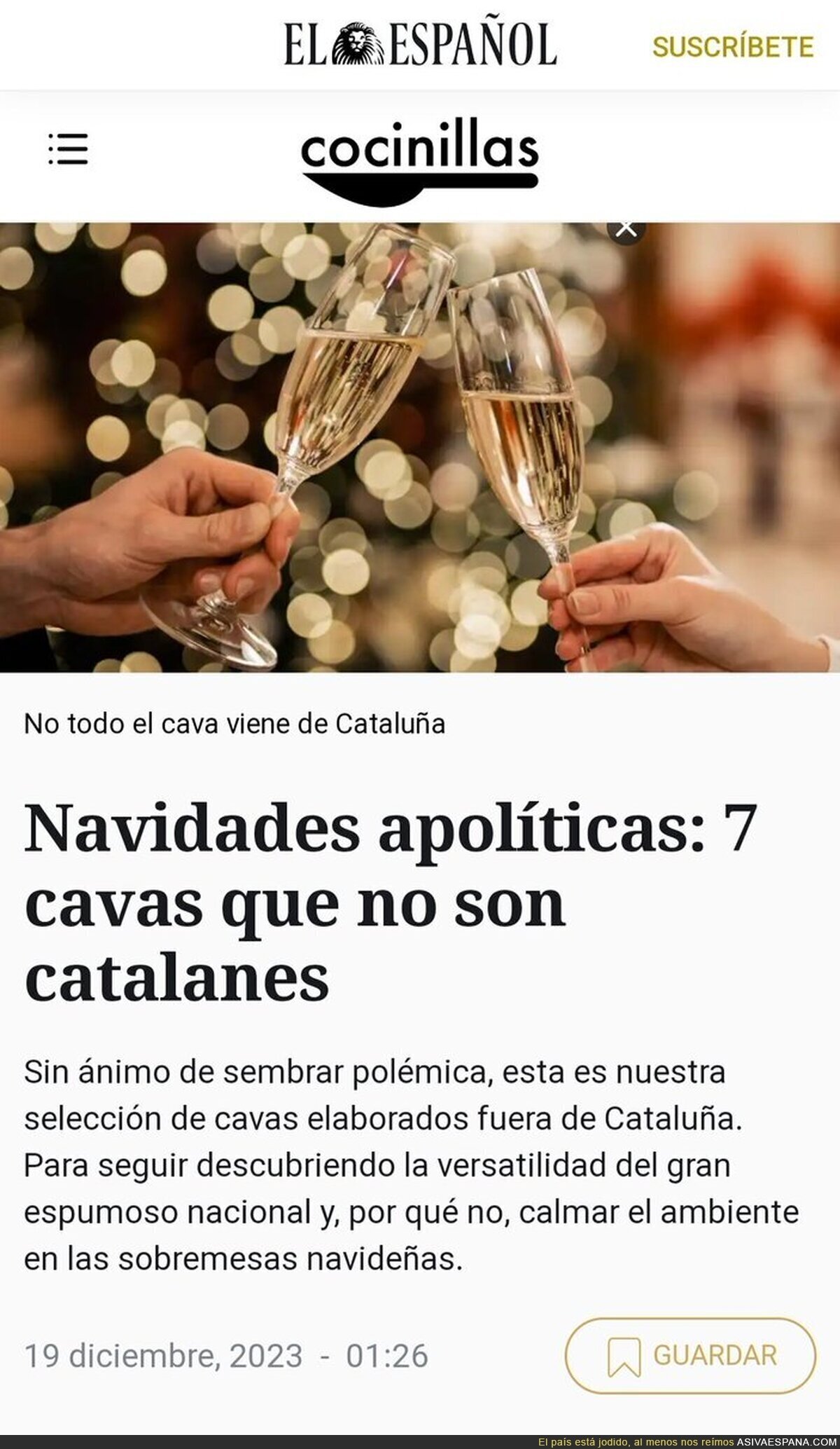 Muy apolítica la noticia