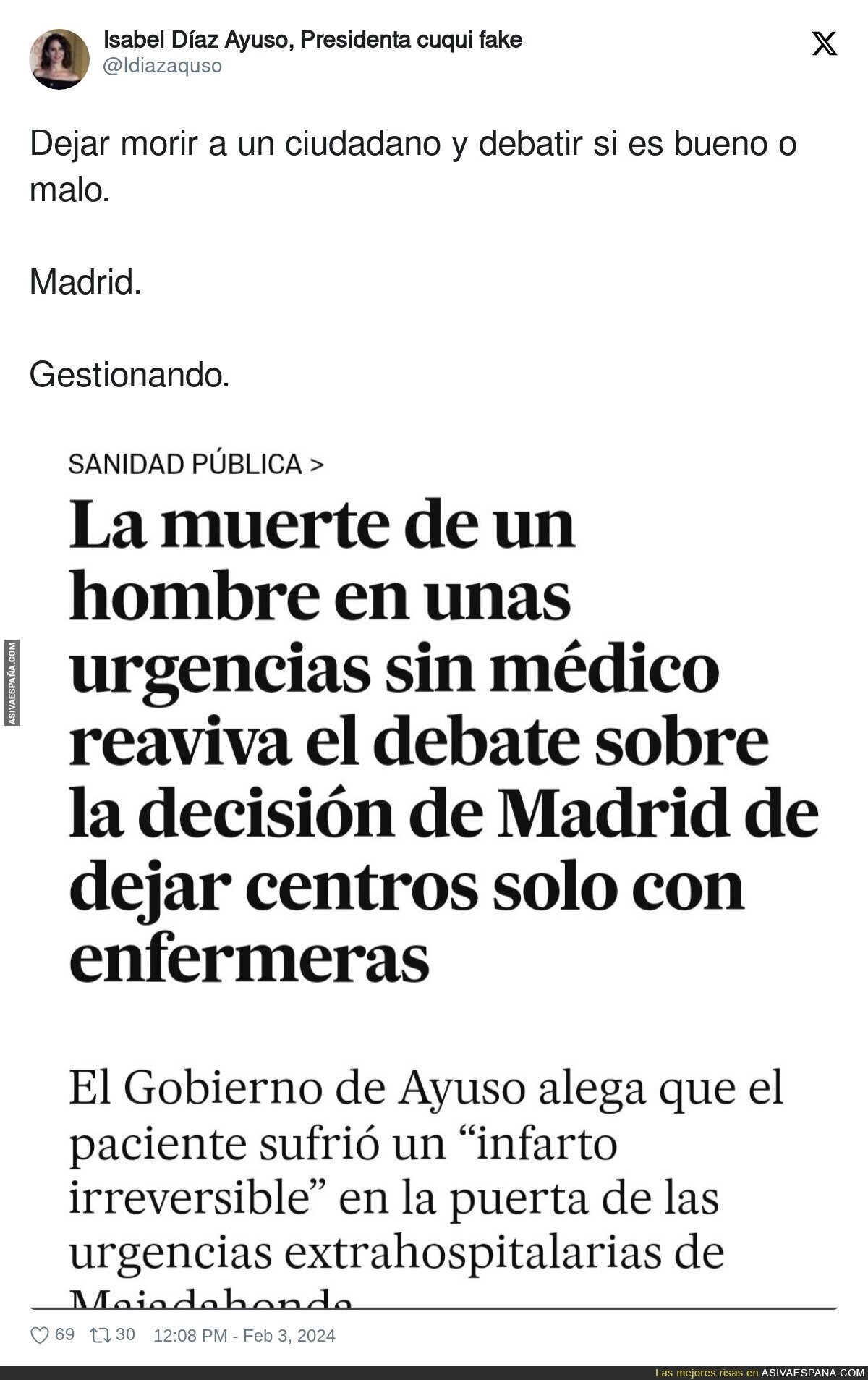 Vivir en Madrid es un peligro