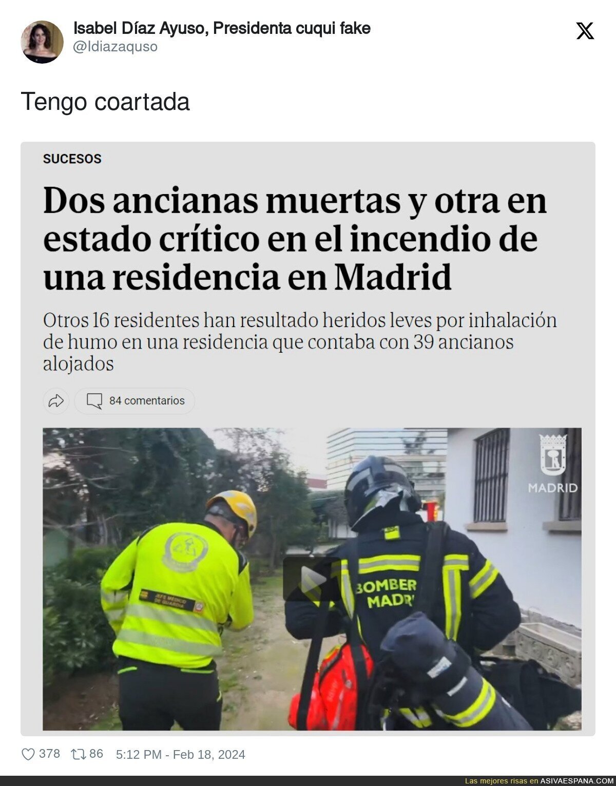 Todo bajo control en Madrid