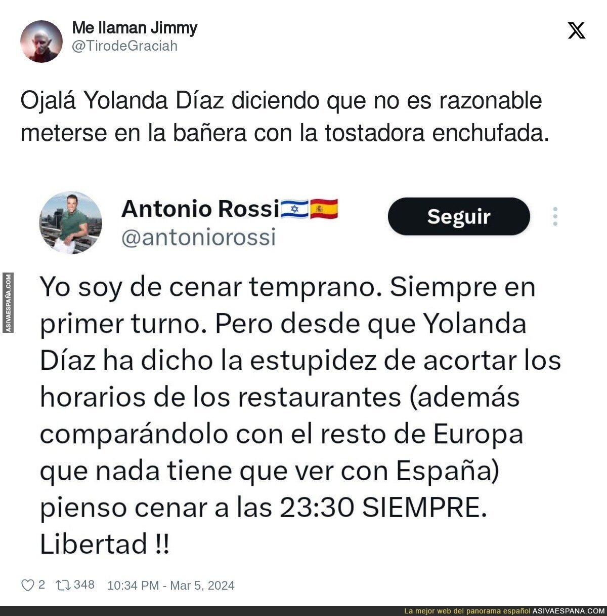 Las cabezas de la gente están muy mal