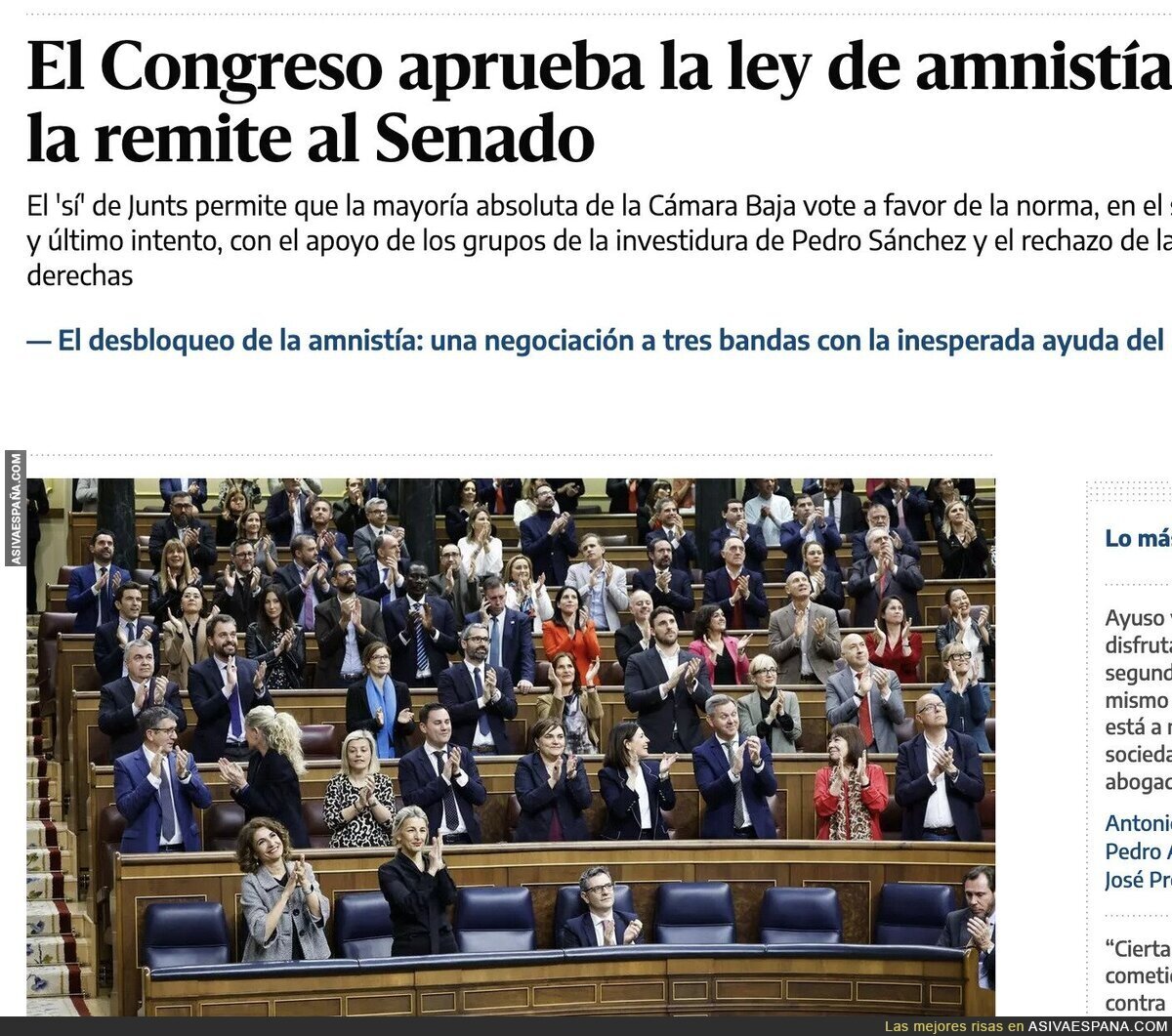 La Ley de Amnistía ha sido aprobada