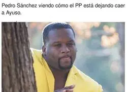 Pedro Sánchez está disfrutando del momento