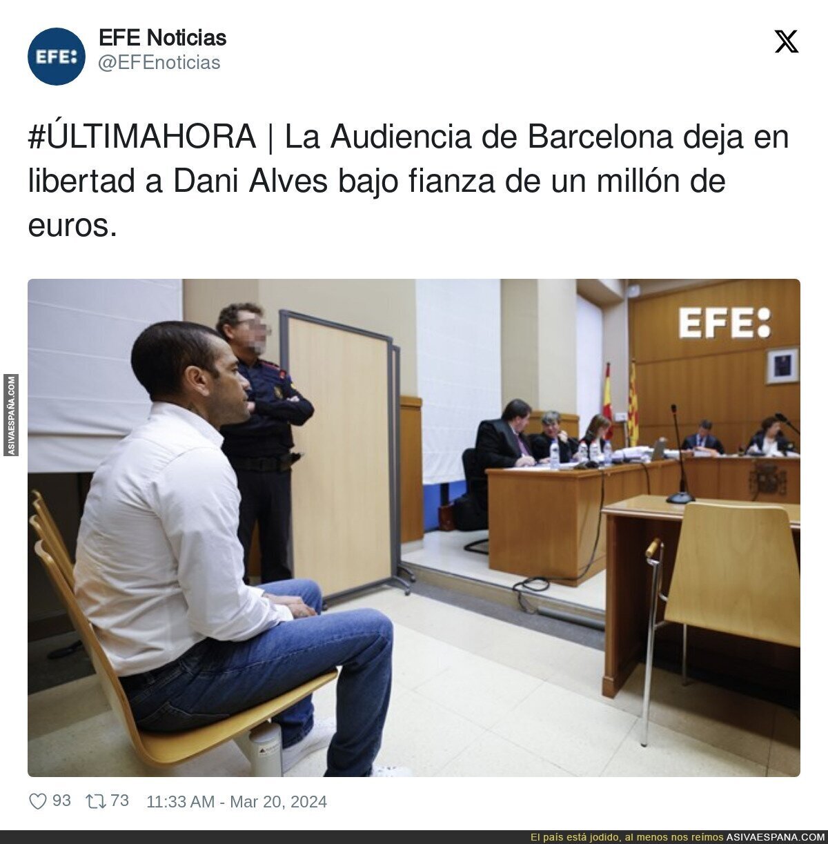 La justicia da vergüenza