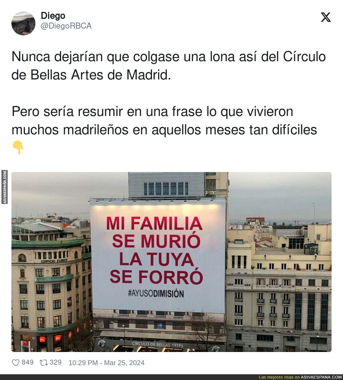 La frase que nunca se verá en Madrid