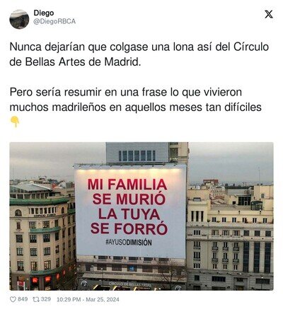 La frase que nunca se verá en Madrid
