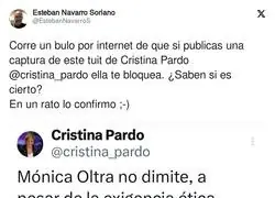 Cristina Pardo no echa marcha atrás con Mónica Oltra