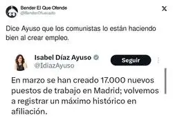 Ayuso alaba sin querer las pol&iacute;ticas de izquierdas en Espa&ntilde;a