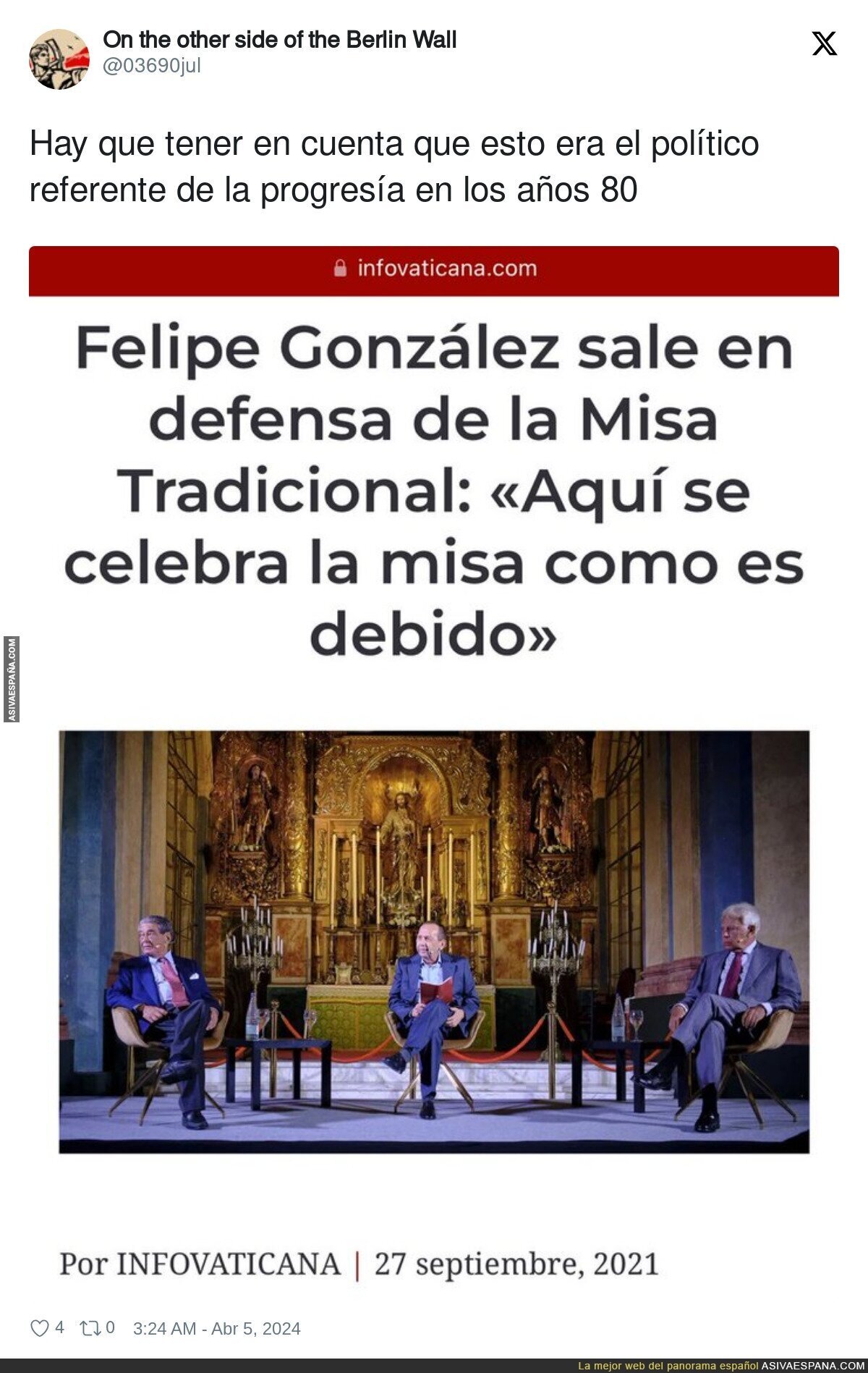 Felipe González no puede tirar más a la derecha