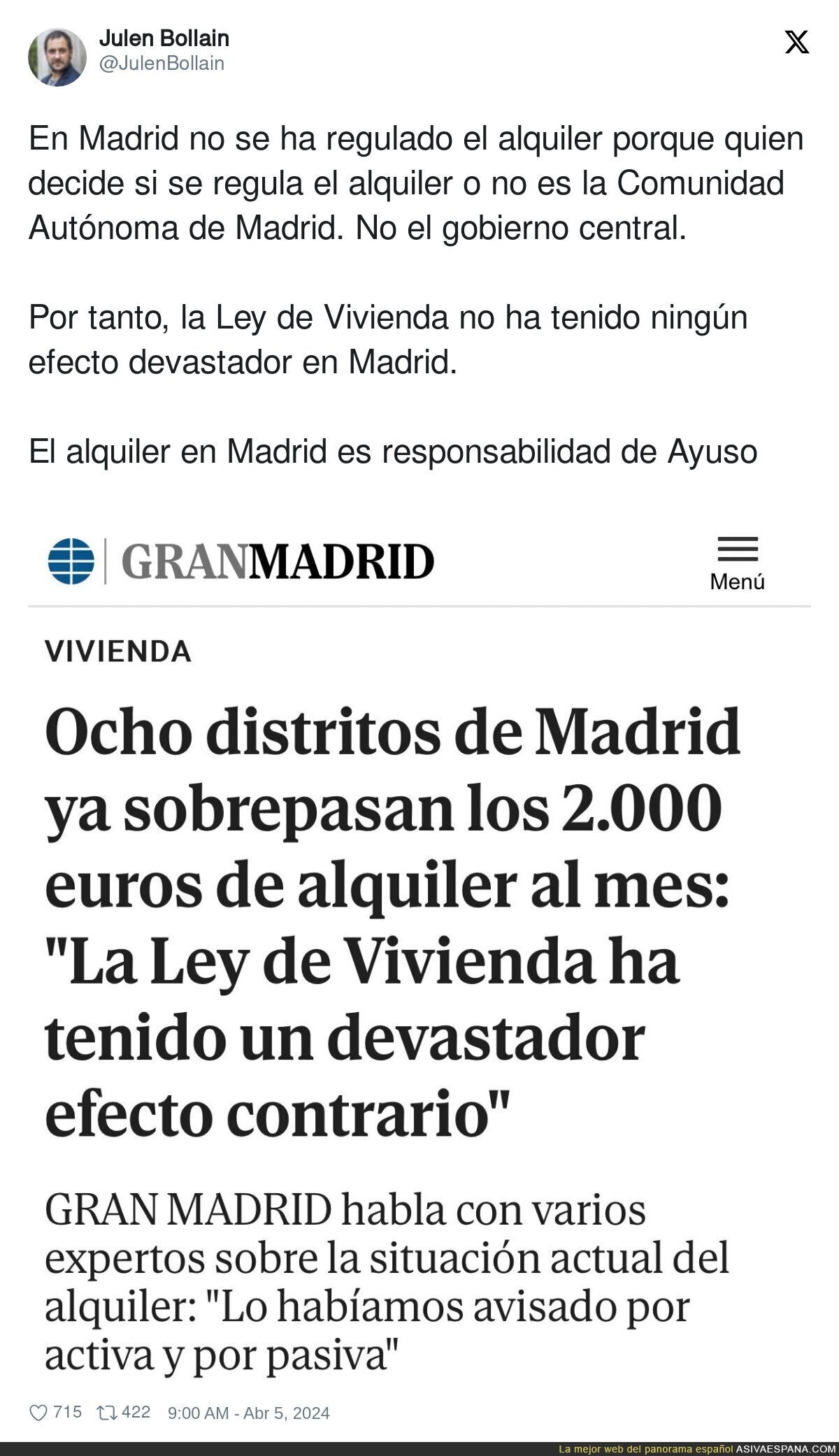 No se puede vivir en Madrid