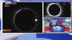 Surrealista lo que ha pasado en directo en la televisión mexicana durante el eclipse solar