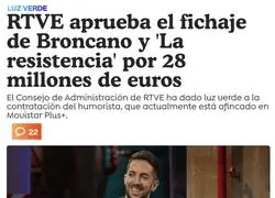 Broncano ficha por RTVE para dos temporadas