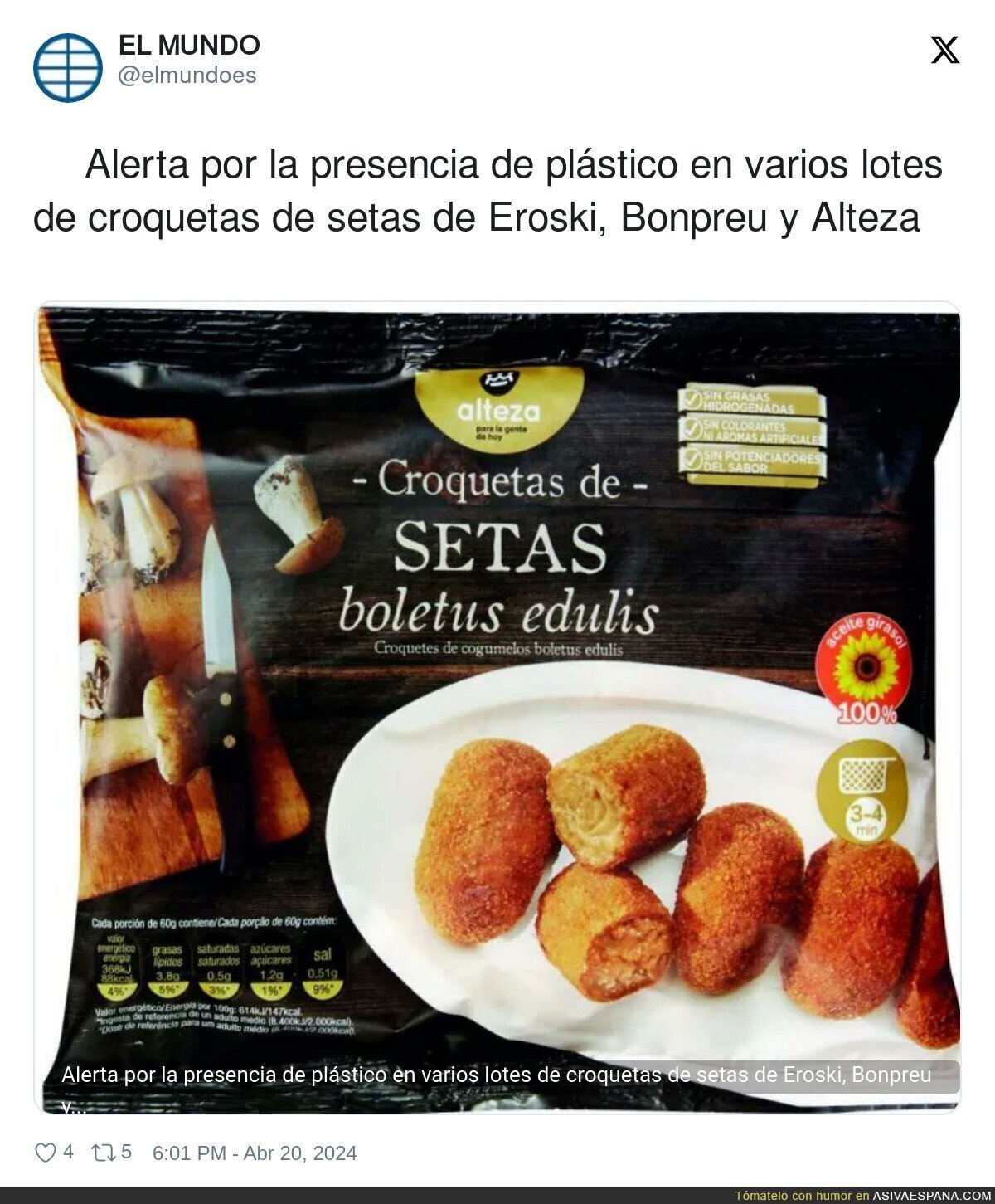 Cuidado con lo que comemos