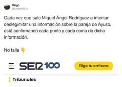 Miguel Ángel Rodríguez parece dolido