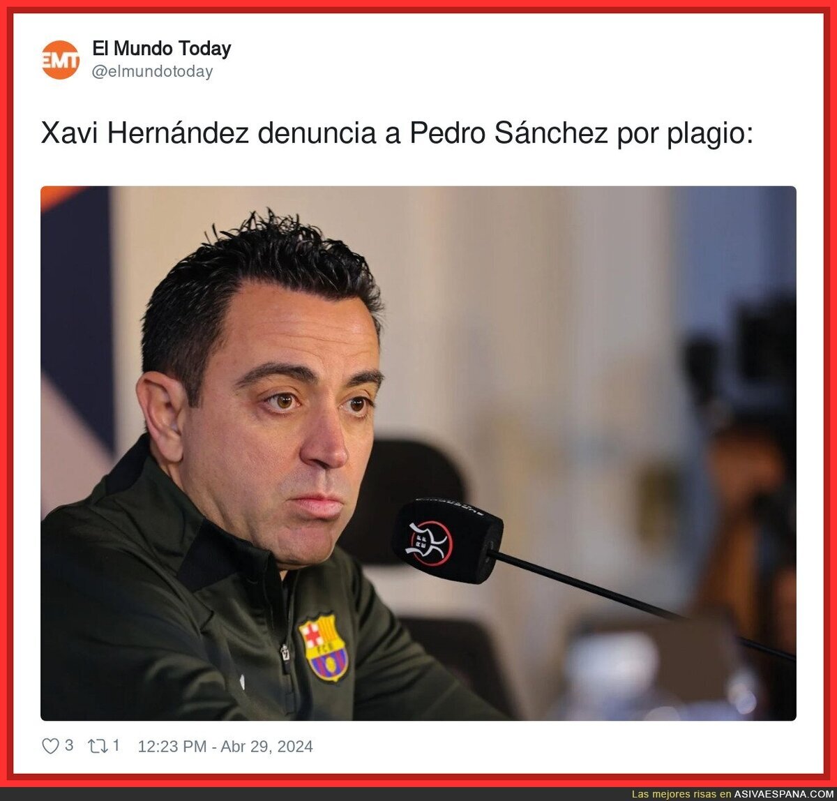 Pedro Sánchez ha copiado a Xavi