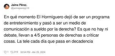 Tremendo el cambio de El Hormiguero