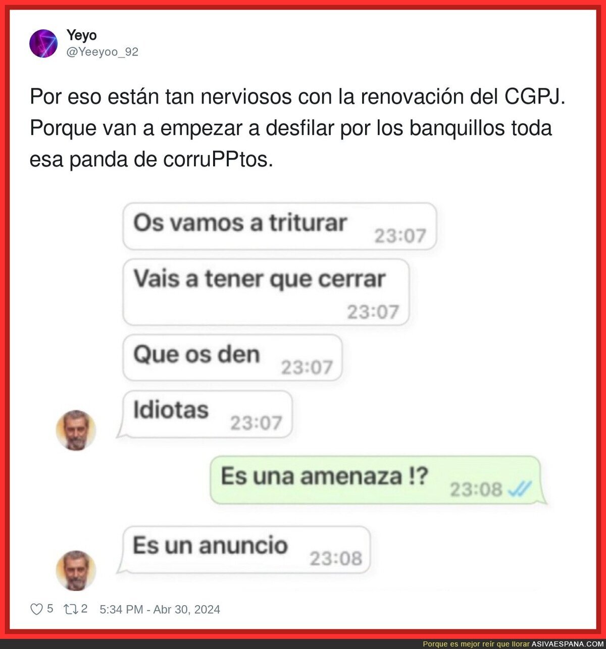 Hay gente muy nerviosa