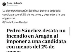 Así es la democracia de Pedro Sánchez