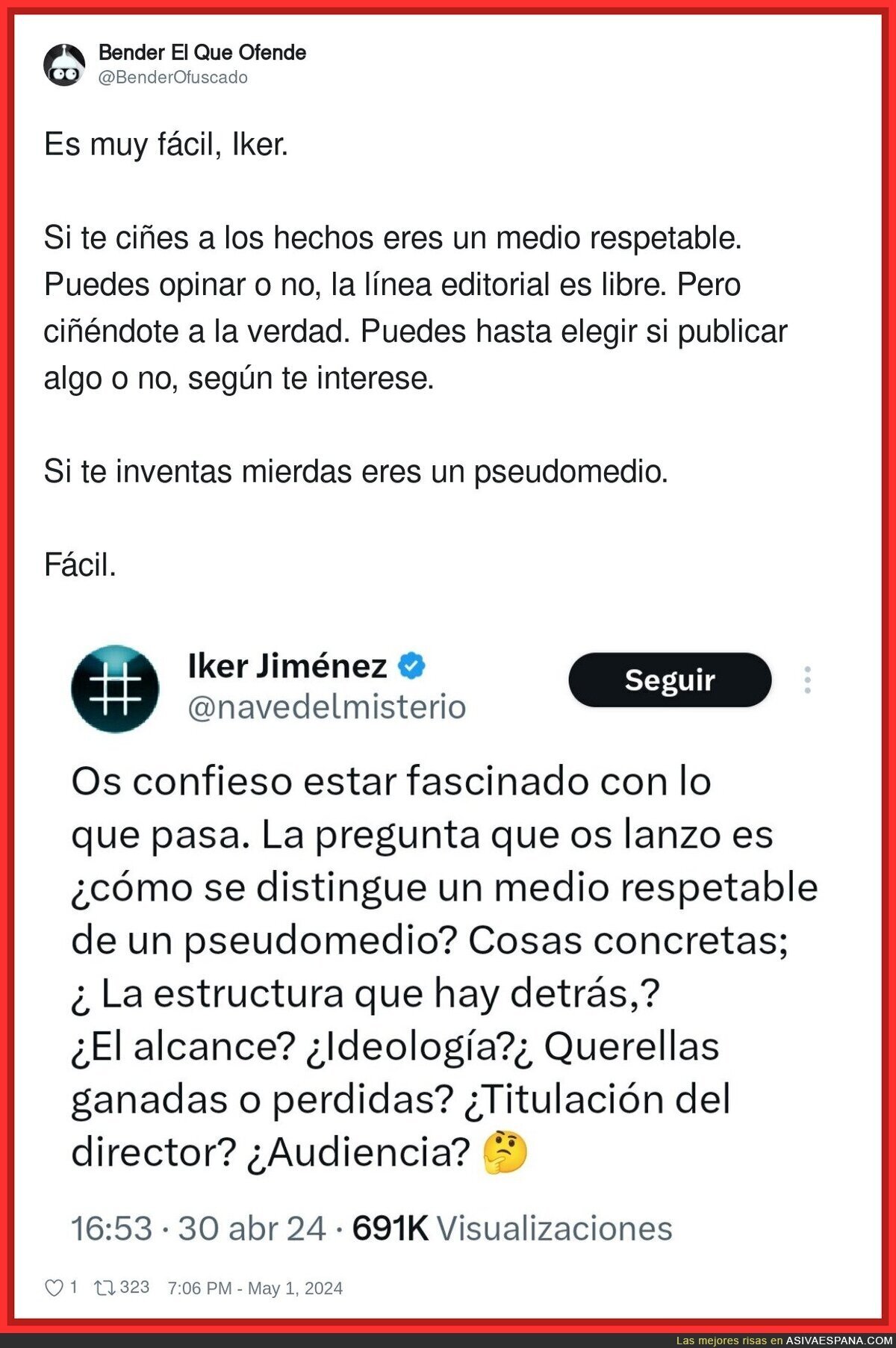Las dudas de Iker Jiménez