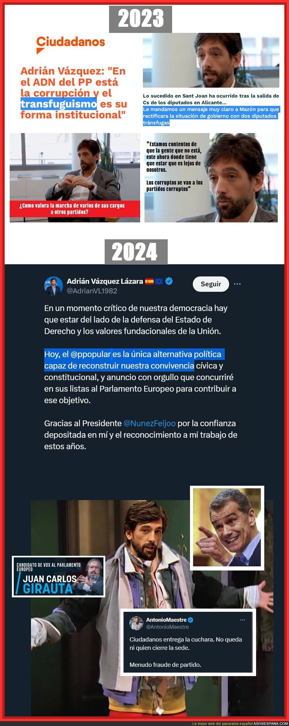 El transfuguismo es corrupción, pero ya no...