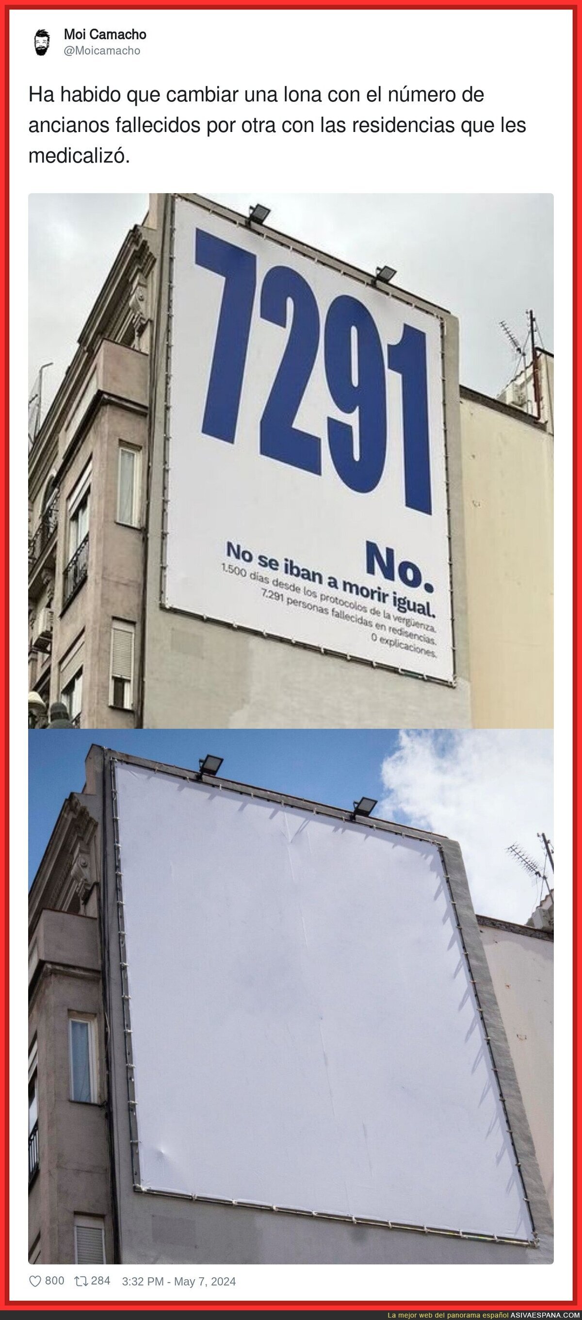 Madrid hace desaparecer la pancarta contra Ayuso