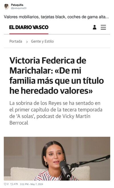 Lo que ha heredado Victoria Federica