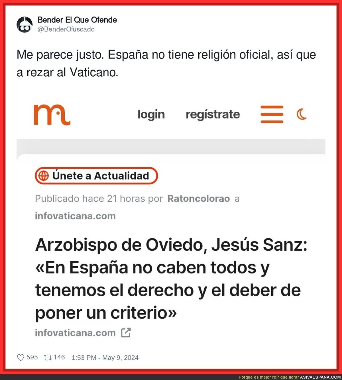 La polémica declaración del Arzobispo de Oviedo