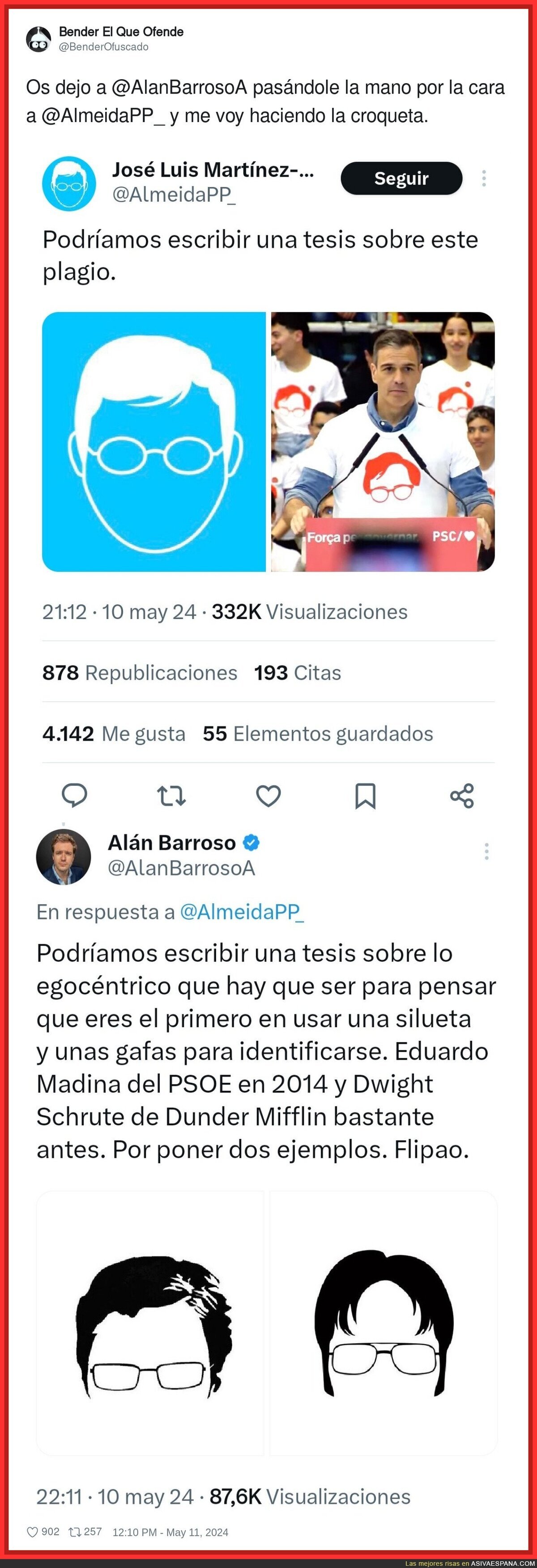 José Luis Martínez Almeida hace el ridículo al decir que Pedro Sánchez es un plagiador