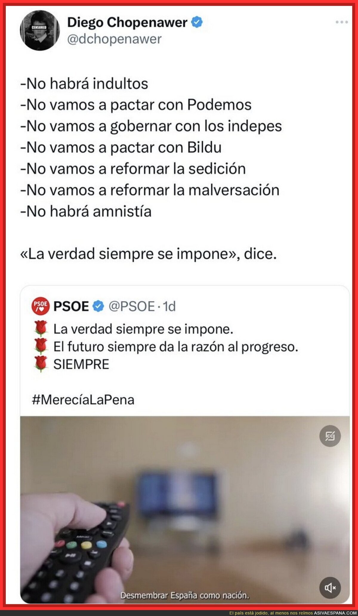 La verdad del PSOE