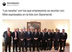 Vaya imagen dejan los empresarios españoles y Milei