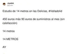 El escandaloso precio de este estudio de 14 metros cuadrados en Valladolid