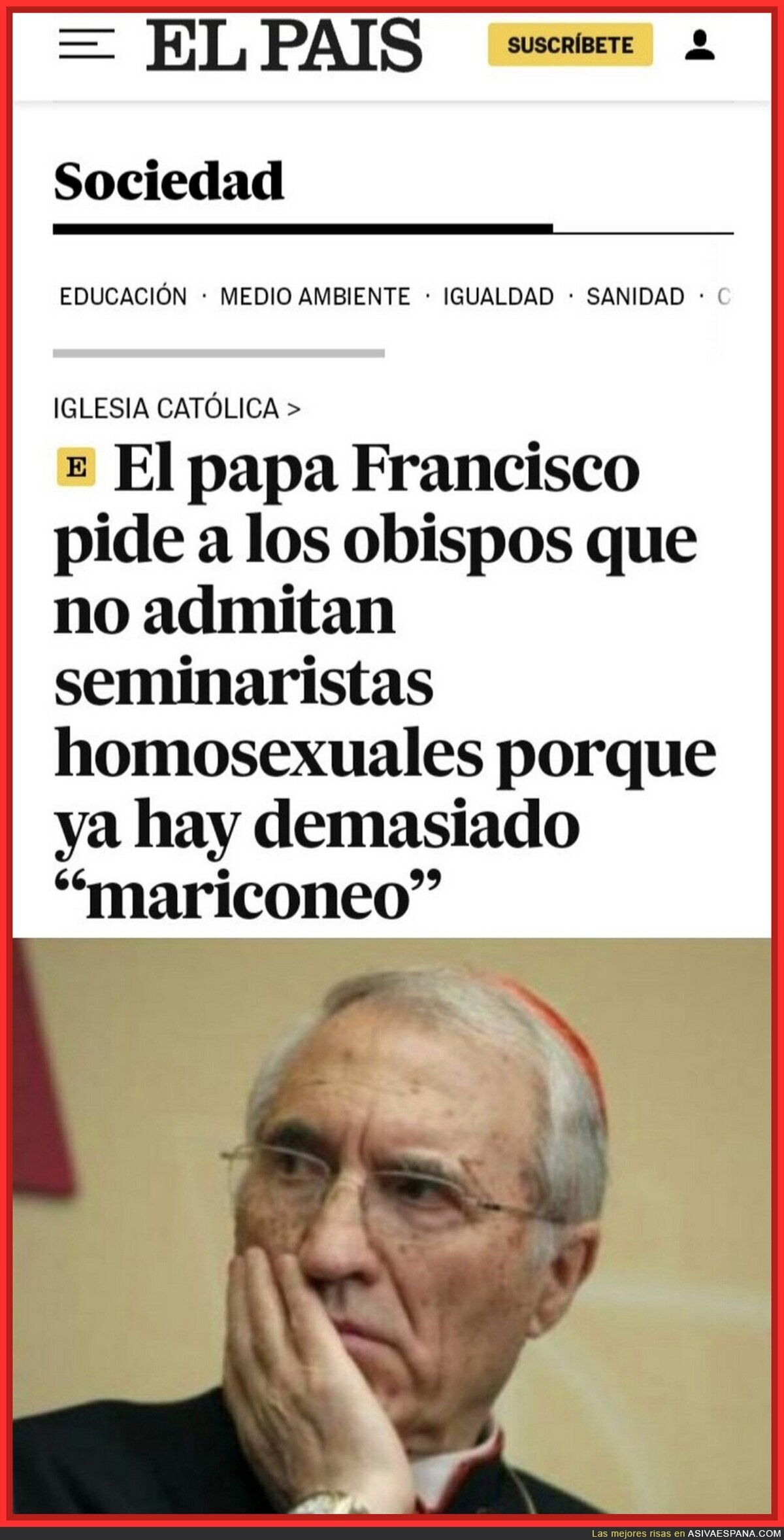 El Papa me deja loca