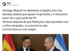 La vergonzosa imagen de Santiago Abascal con Netanyahu