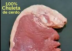 Es fácil distinguir la auténtica carne de cerdo