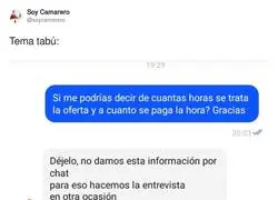 Una pregunta prohibida por chat