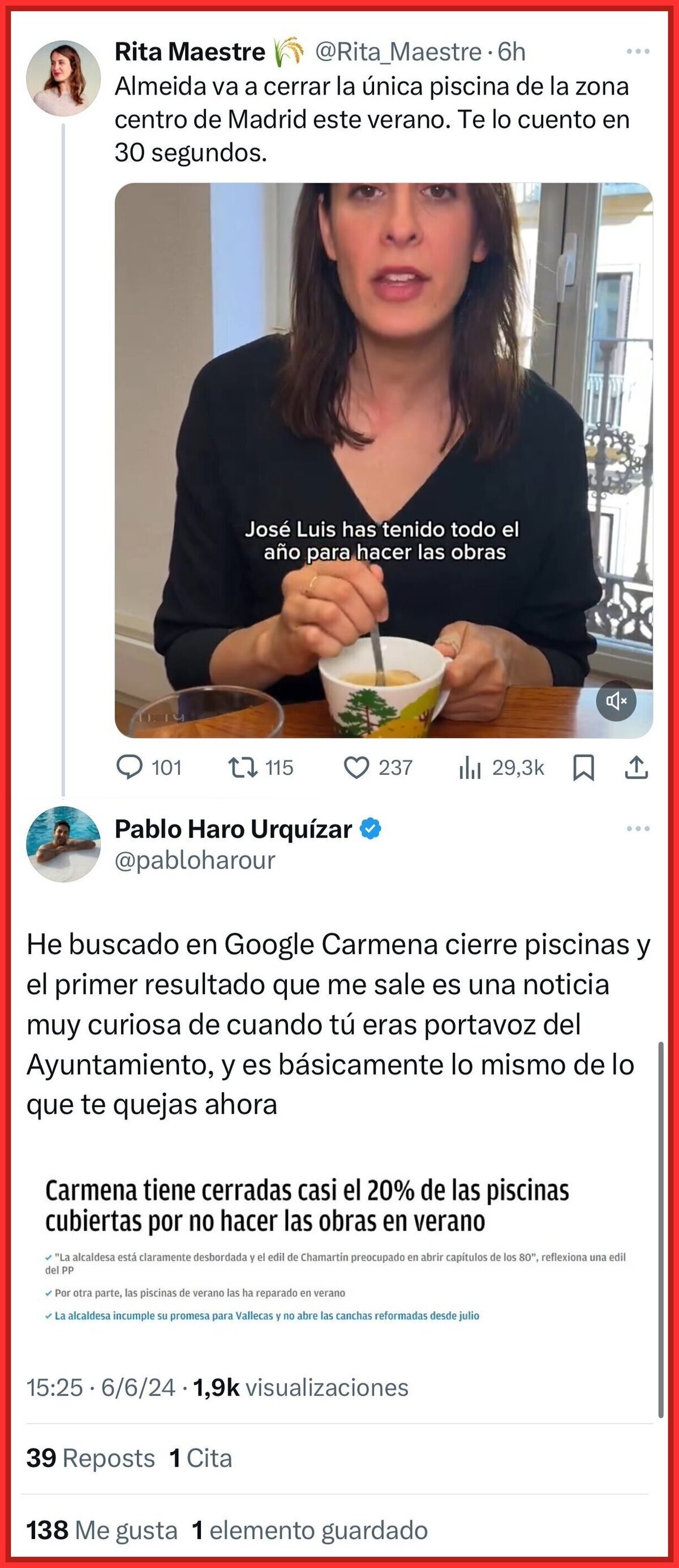 Rita Maestre olvida lo que se hacía con ella a los mandos del Ayuntamiento de Madrid