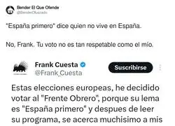 La opinión de Frank es nula desde Tailandia