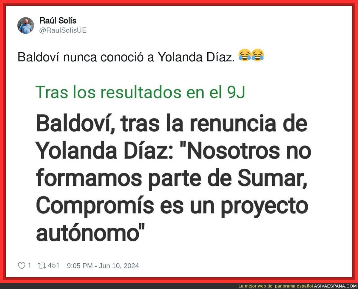 Ahora todos reniegan de Yolanda Díaz