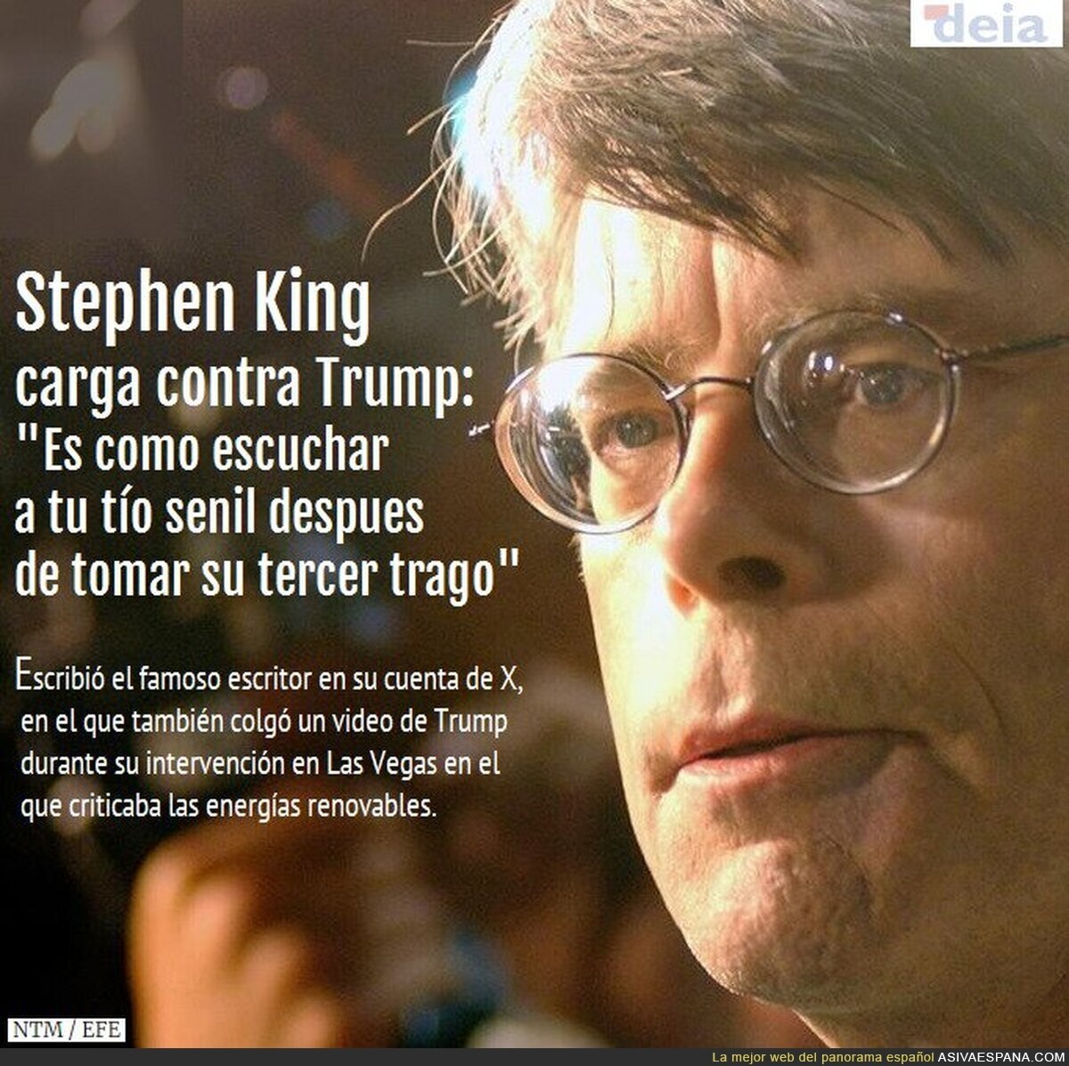 Lo dice Stephen King, máxima autoridad en psicópatas criminales