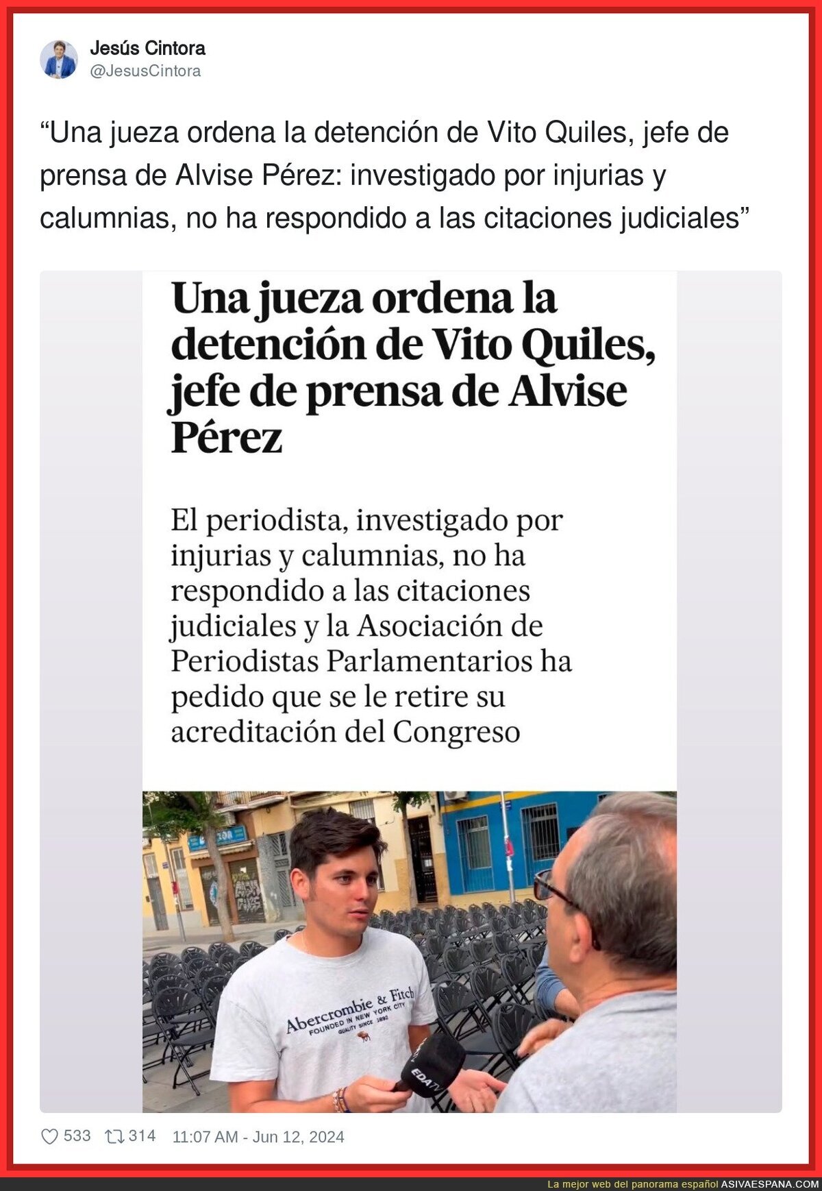 Vito Quiles está en un buen marrón