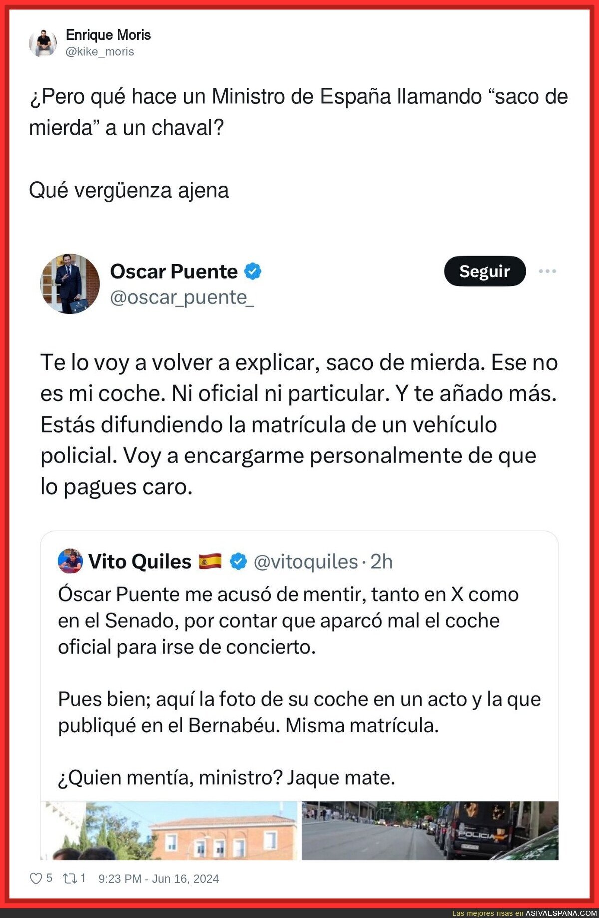 Oscar Puente se está llevando todas las críticas del mundo por este mensaje a Vito Quiles