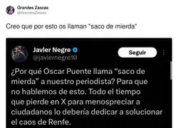 Así es como Javier Negre manipula la realidad sobre RENFE y Oscar Puente