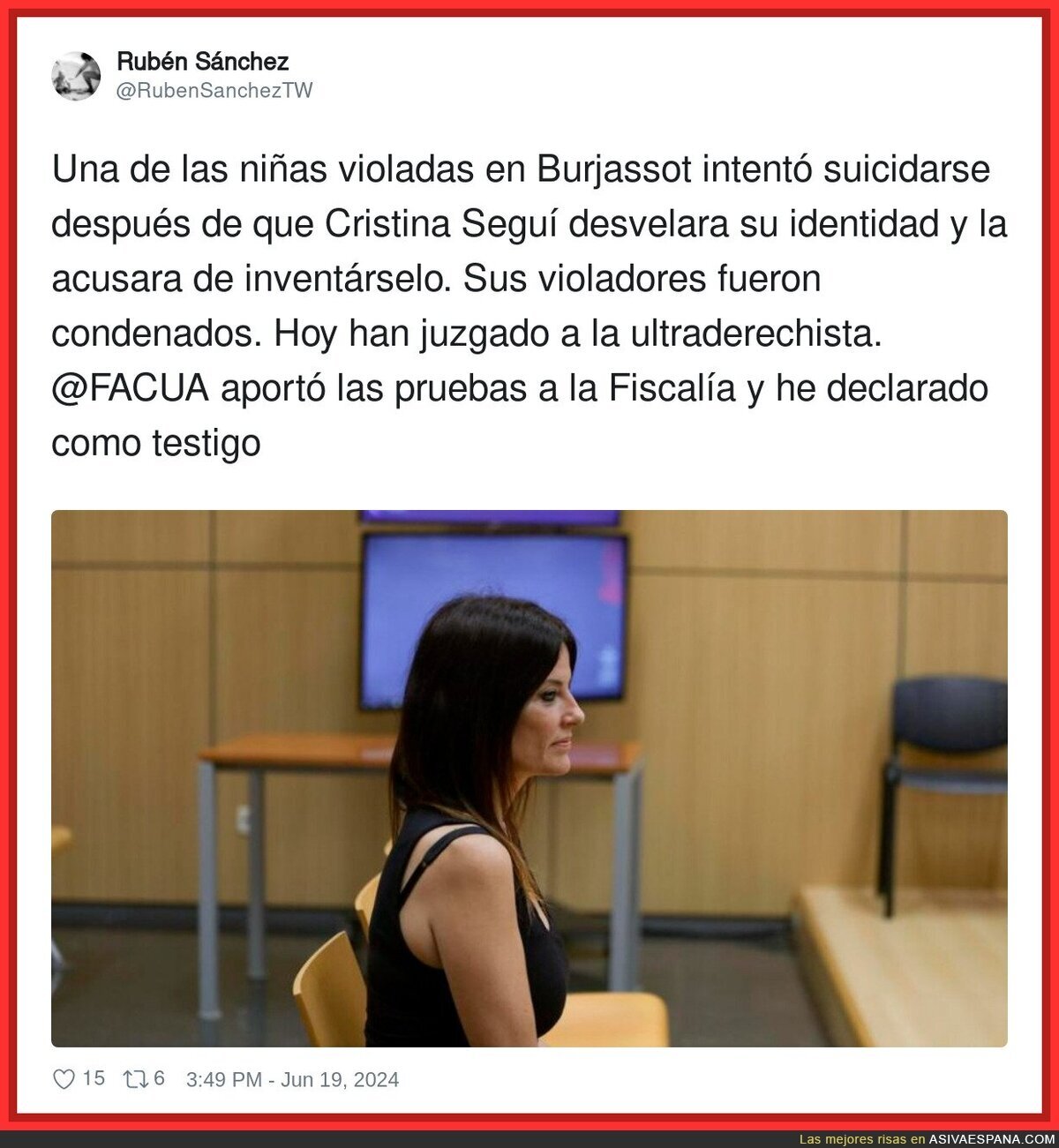 El tiempo juzgará a Cristina Seguí