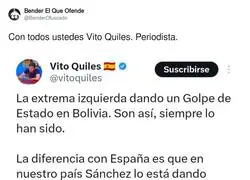 El nivel de Vito Quiles como periodista es lamentable