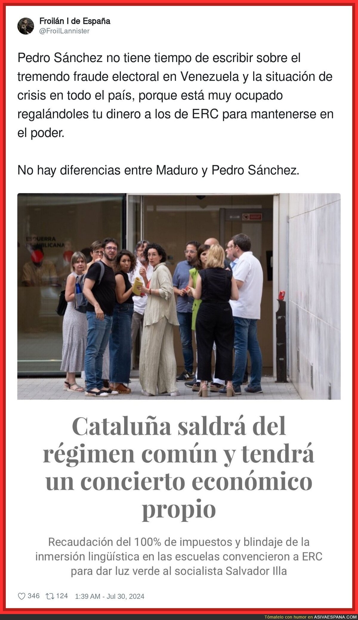 Venezuela es la tapadera para Cataluña