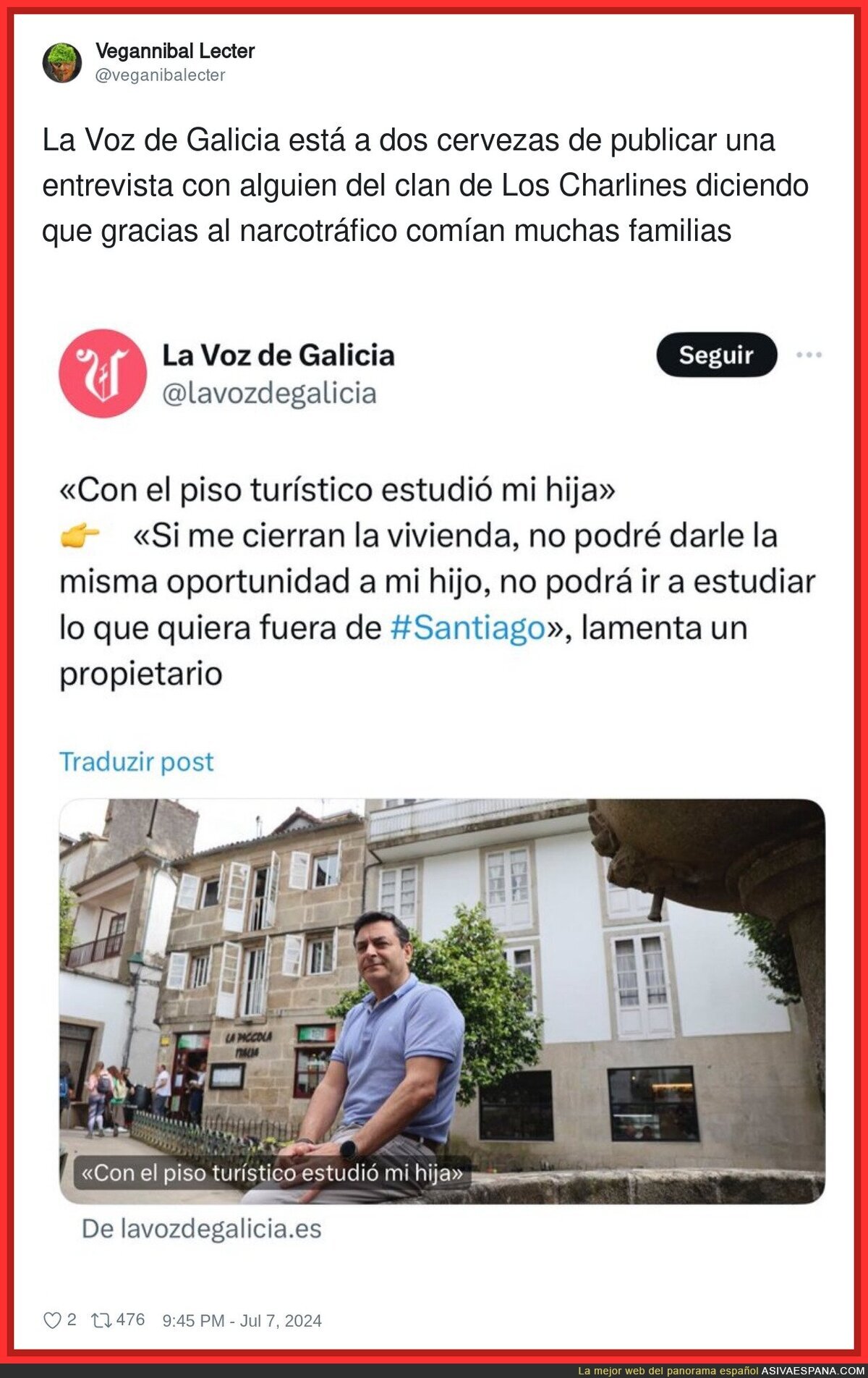 El tipo de gente a la que dan altavoz en La Voz de Galicia
