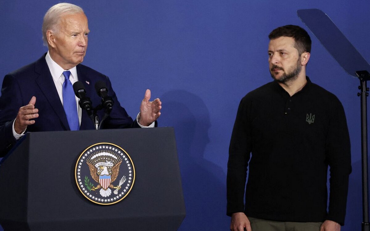 Biden presenta a Zelenski como el presidente Putin