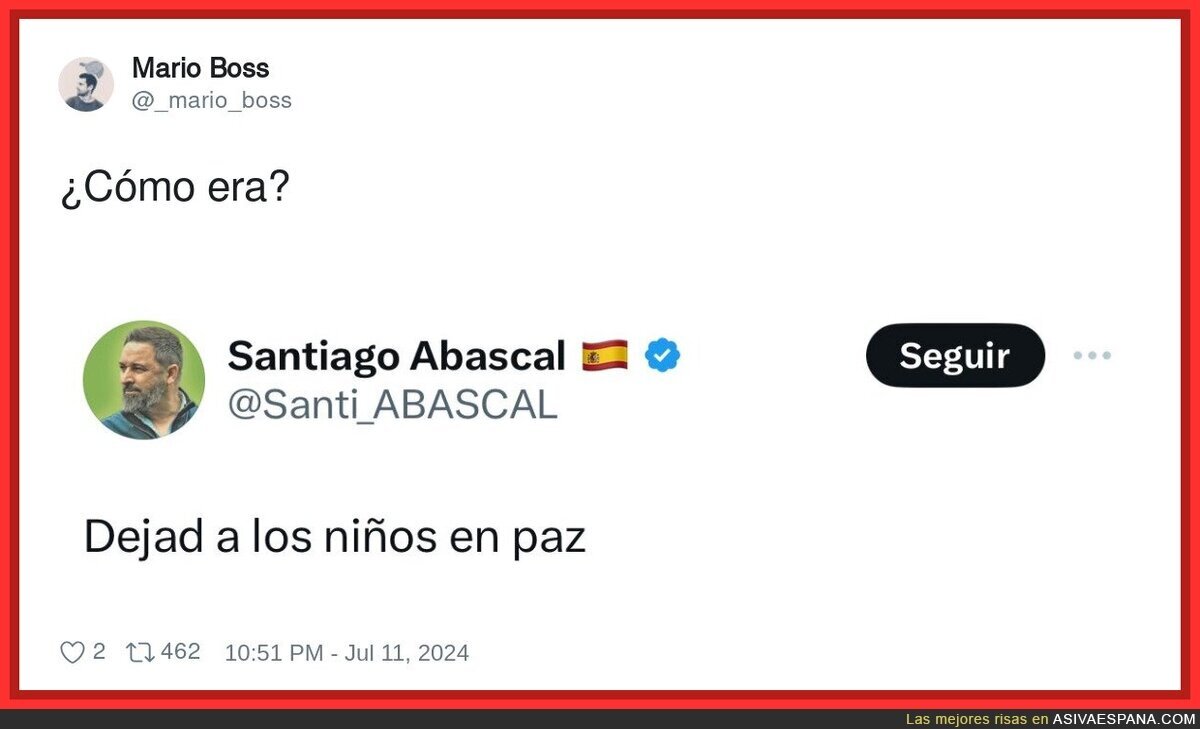 Santiago Abascal lo ha olvidado