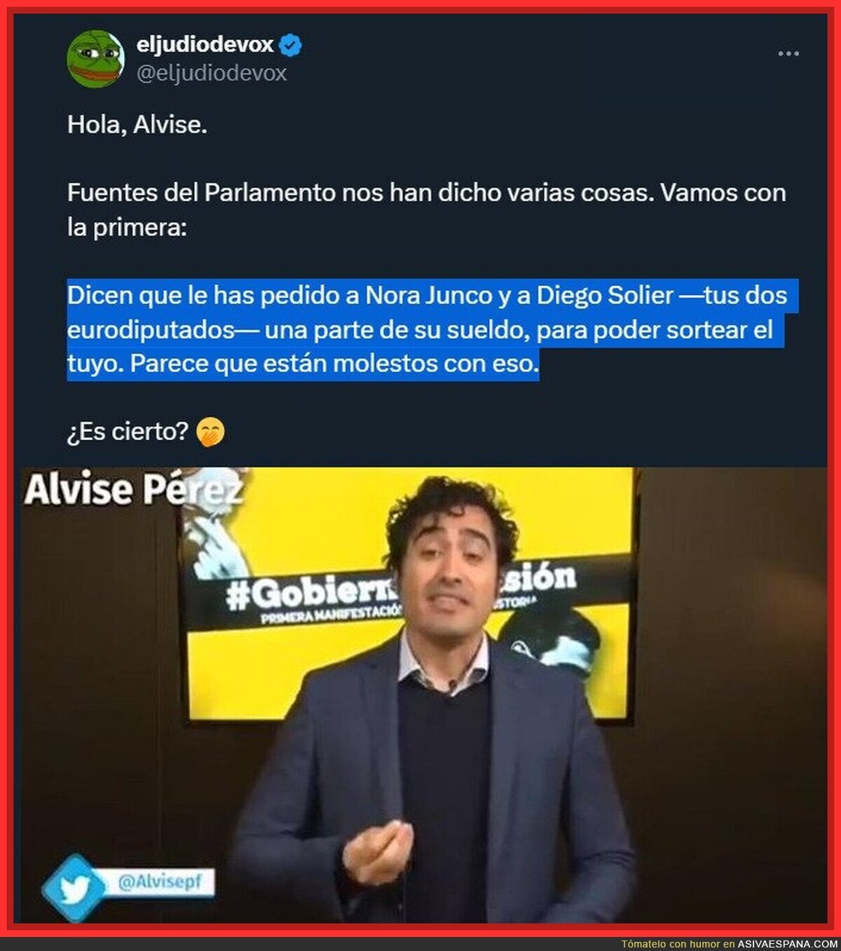 Alpiste sortea el sueldo... de los demás