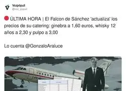 Algunos de los precios que hay en el Falcon